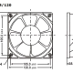 VENTILATEUR 24VCC ROULEMENT À BILLES 120 x 120 x 38mm - 220mA -2900RPM