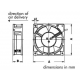 VENTILATEUR SUNON 12VCC ROULEMENT A AIGUILLES 80 x 80 x 25mm