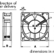 VENTILATEUR SUNON 12VCC ROULEMENT A AIGUILLES 60 x 60 x 25mm