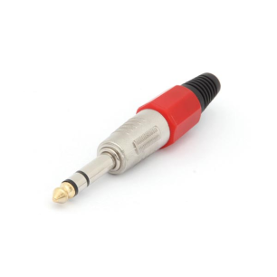 JACK MALE PROFESSIONNEL 6.35mm STEREO ROUGE