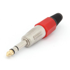 JACK MALE PROFESSIONNEL 6.35mm STEREO ROUGE