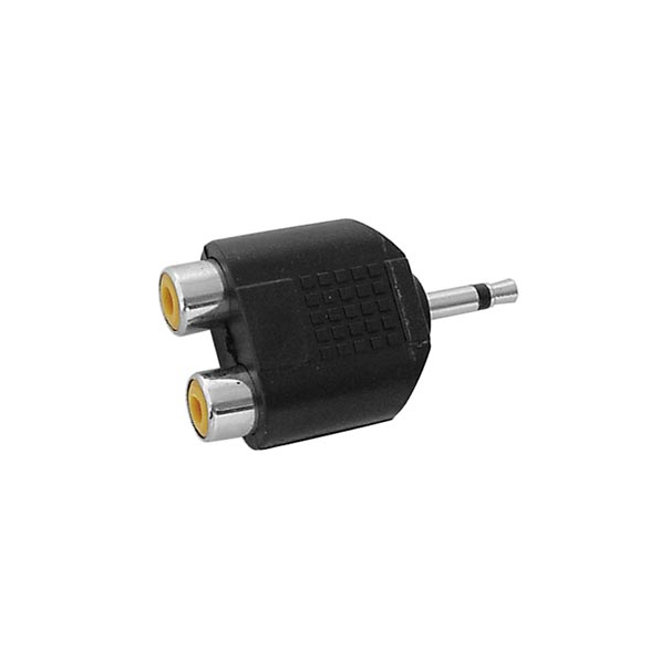 JACK MALE 3.5mm MONO VERS 2 x RCA FEMELLE