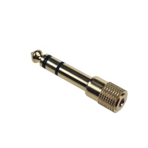 JACK FEMELLE 3.5mm STEREO VERS JACK MALE 6.35mm STEREO - DORE