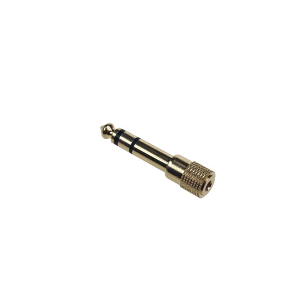 JACK FEMELLE 3.5mm STEREO VERS JACK MALE 6.35mm STEREO - DORE