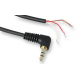 CABLE JACK3.5MM MALE STEREO COUDE 90° DORE  - FILS DENUDES - 1 METRE - QUALITE PROSIGNAL