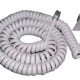 CORDON TELEPHONIQUE BLANC SPIRALE 50cm (2m étiré) RJ11 / RJ11