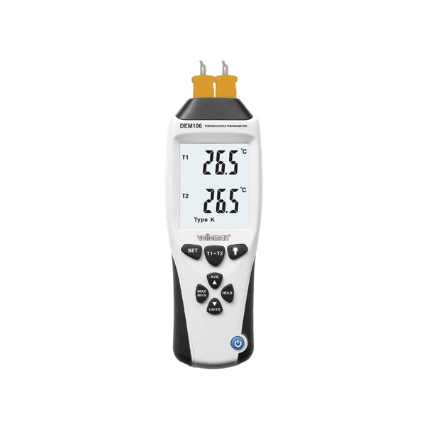 THERMOMÈTRE AVEC THERMOCOUPLES TYPES K/J