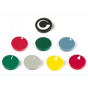 LID FOR 10mm BUTTON (RED - WHITE LINE)