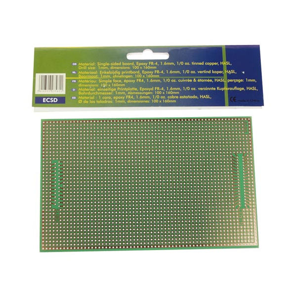 EUROCARD MOTIF CENTRONIX/SUB-D - 100x160mm - FR4 (1pc/bl)