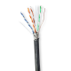 CABLE FTP CAT6 NOIR RESISTANT AUX UV - EXTERIEUR - BOBINE DE 100 METRES