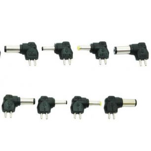 DC PLUG MULTI-TENSIONS 90° - Plugs (in mm): 6,5x1,5 / 6,3x3 / 5,5x2,5 / 5,5x2,1 / 5,5x1 / 4,95x1,98 / 3,5x1,35