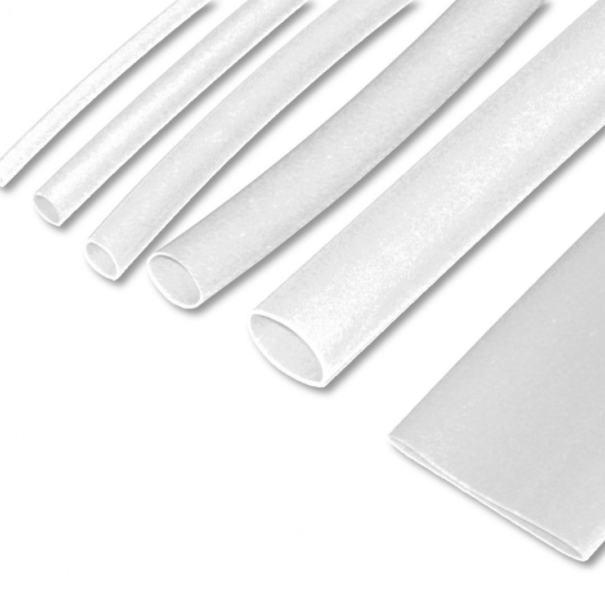 Gaine thermorétractable 2:1 2.4mm X 1m blanc