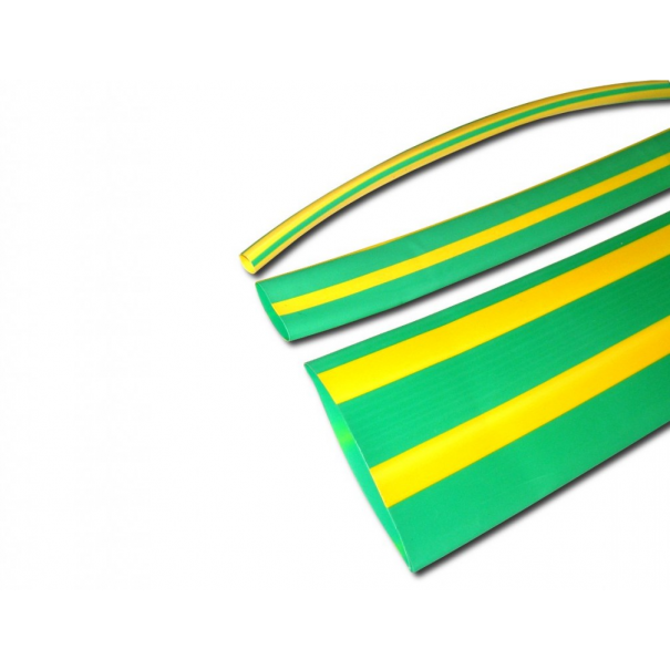 Gaine thermorétractable 2:1 4.8mm X 1m jaune/vert