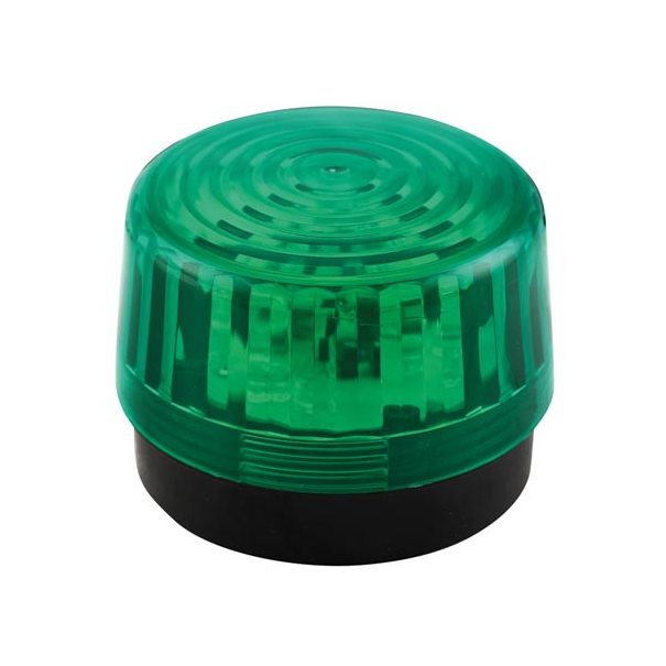 FLASH STROBOSCOPIQUE À LED - VERT - 12 VCC - ø 100 mm