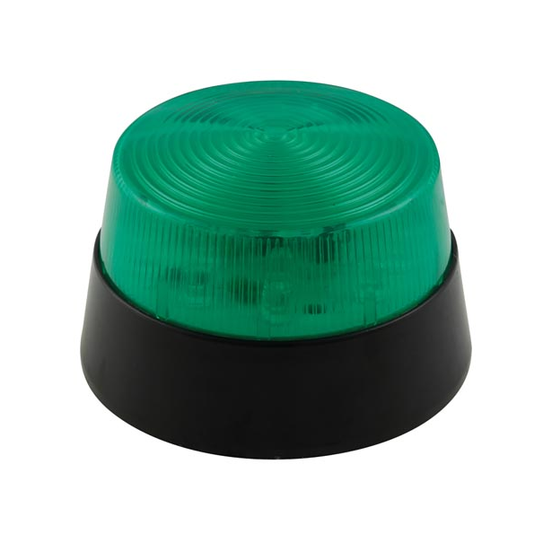 FLASH STROBOSCOPIQUE À LED - VERT - 12 VCC - ø 77 mm