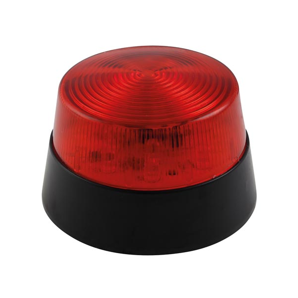 FLASH STROBOSCOPIQUE À LED - ROUGE - 12 VCC - ø 77 mm