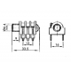 JACK FEMELLE 6.35mm STEREO - A COUPE-CIRCUIT