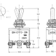 INVERSEUR UNIPOLAIRE A LEVIER (ON)-OFF-(ON) 10A/250V