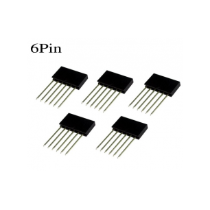 PIN HEADER 6 CONTACTS MALE/FEMELLE TYPE HAUT 10MM - REHAUSSE POUR CARTE ARDUINO - KIT DE 5 PIECES.