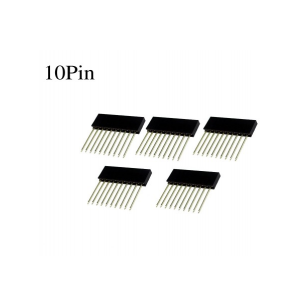 PIN HEADER 10 CONTACTS MALE/FEMELLE TYPE HAUT 10MM - REHAUSSE POUR CARTE ARDUINO - KIT DE 5 PIECES