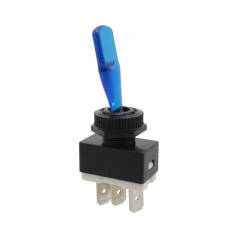 INTERRUPTEUR UNIPOLAIRE LUMINEUX BLEU 12V 6AMP - TYPE AUTO