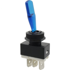 INTERRUPTEUR UNIPOLAIRE LUMINEUX BLEU 12V 6AMP - TYPE AUTO