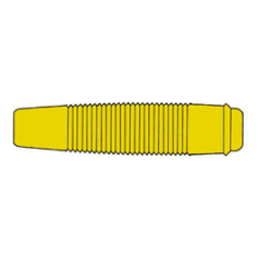 Fiche banane femelle 4mm pour câble - jaune