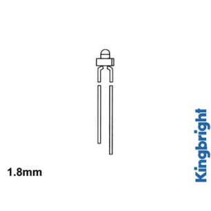 LED STANDARD 1.8mm - ROUGE DIFFUSANT