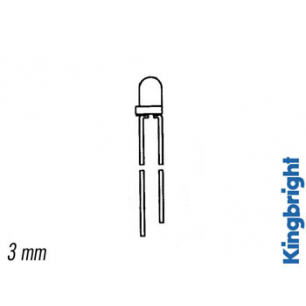 LED CLIGNOTANTE JAUNE DIFFUSANTE 3mm