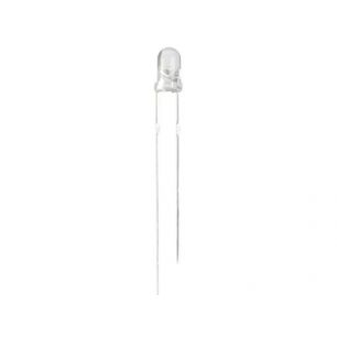 LED BLEUE 3mm TRANSPARENTE - 2200mcd - 20mA