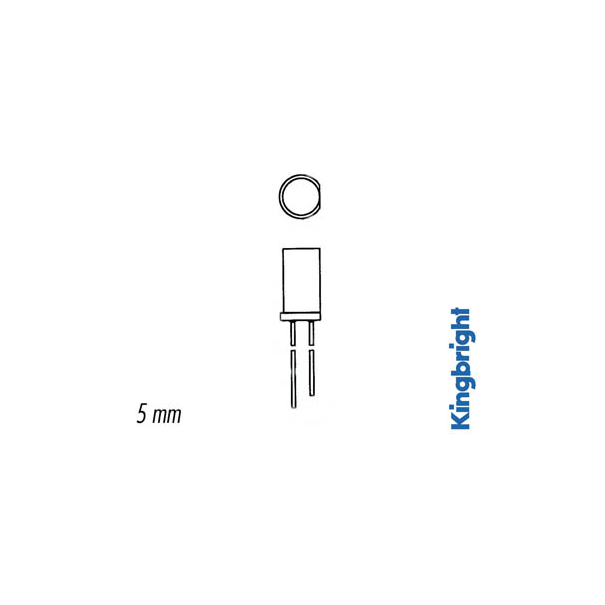 LED PLATE JAUNE DIFFUSANTE 5mm