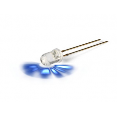 LED 5mm TRANSPARENT - BLEU - 6300mcd 15°