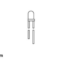 LED A RESISTANCE INTERNE 3mm 12V - ROUGE DIFFUSANT