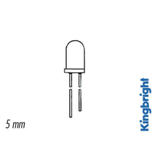 LED A RESISTANCE INTERNE 5mm 12V - VERT DIFFUSANT