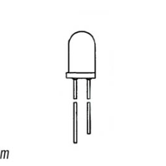 LED A RESISTANCE INTERNE 5mm 12V - VERT DIFFUSANT