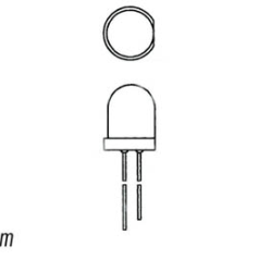 LED SUPERLUMINEUSE VERTE DIFFUSANTE 8mm 70mcd