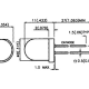 LED SUPERLUMINEUSE VERTE DIFFUSANTE 8mm 70mcd