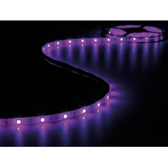 KIT RUBAN À LED FLEXIBLE AVEC CONTRÔLEUR ET ALIMENTATION - RVB - 150 LED - 5 m - 12 VCC - SANS REVÊTEMENT