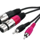 CABLE 2X CINCH MALE VERS 2X XLR FEMELLE - 3 METRES