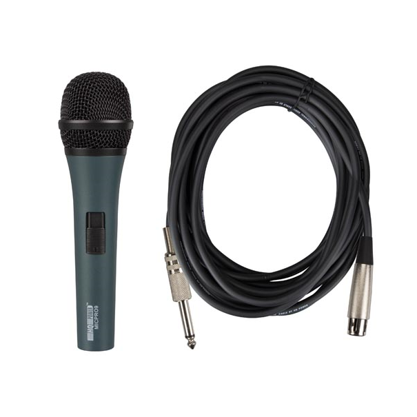 MICROPHONE DYNAMIQUE NOIR AVEC MALLETTE