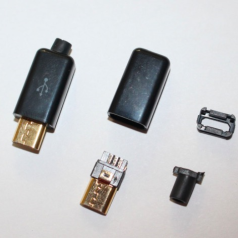 Connecteur micro usb à souder pour câble