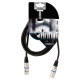 CABLE PROFESSIONNEL XLR, XLR MALE VERS XLR FEMELLE (3m NOIR)