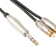 CÂBLE PROFESSIONNEL AUDIO, 2 x RCA MALE VERS JACK STÉRÉO 6.35mm (6m)