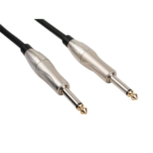 CABLE PROFESSIONNEL POUR GUITARE, JACK METALLIQUE 6.35mm VERS JACK METALLIQUE 6.35mm (5m)