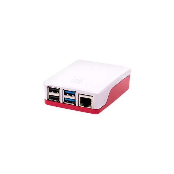 BOITIER OFFICIEL ROUGE/BLANC POUR RASPBERRY PI4