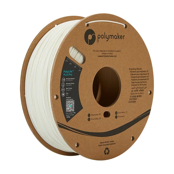 Filament PLA PRO 1.75 mm - White (Blanc) - 1 kg - PolyLite - Polymaker