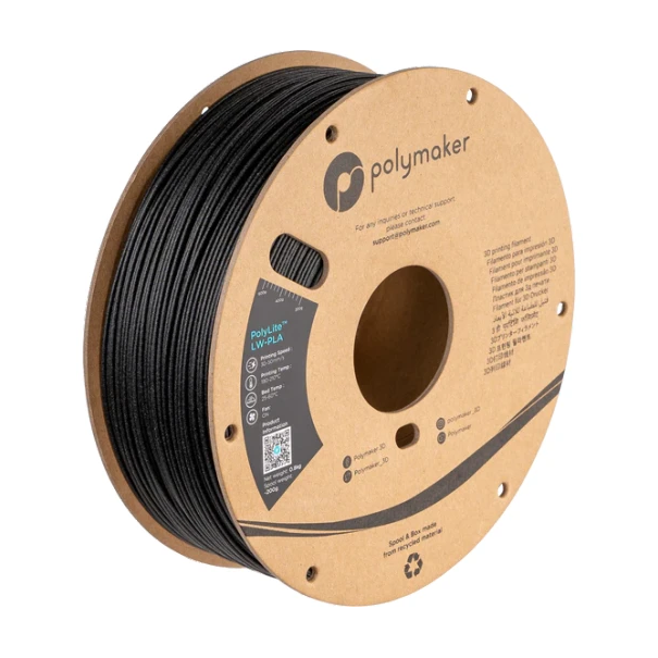 Filament PLA LW 1.75 mm - Noir - 0,8kg - PolyLite - Polymaker