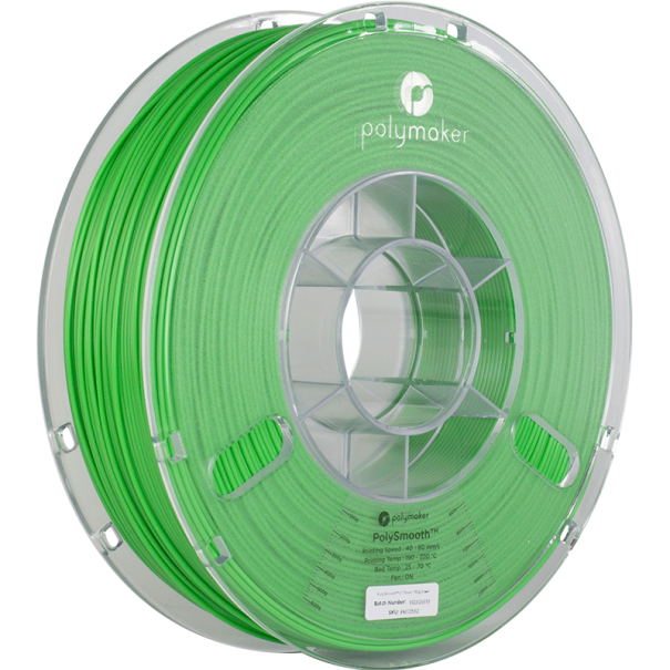 Filament PVB 1.75 mm - Green (Vert) - 750 gr - PolySmooth - Polymaker