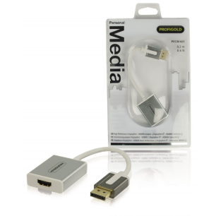 Câble DisplayPort HDMI FEMELLE - HDMI mâle 0.20 m Blanc