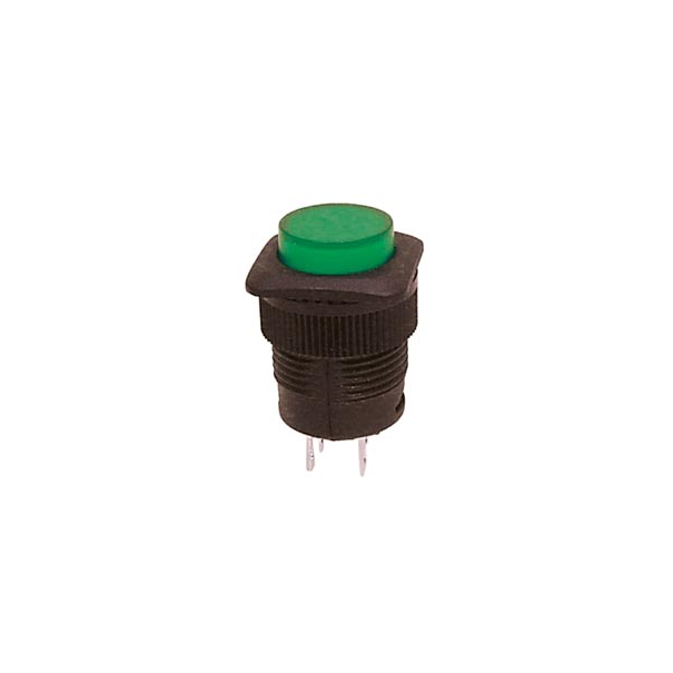 BOUTON-POUSSOIR OFF-ON AVEC LED VERTE